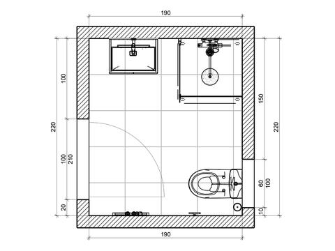 plan salle de bain prix léger